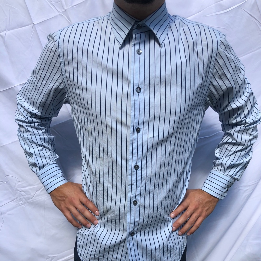 Professional men’s blue dress shirt